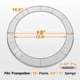 thumbnail image 4 of ExacMe Replacement Trampoline Pad, Safety Spring Cover Frame Pad 15FT, Seafoam Green, 6180-CP-GY, 4 of 7