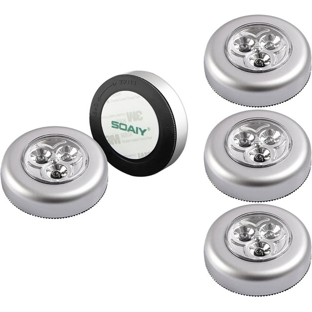 Plug And Play Puck Lights, Ultra-thin And Compact Design For Closet And Garage, Simple To Install Wireless LED Light, 5 Pack, Cold Light