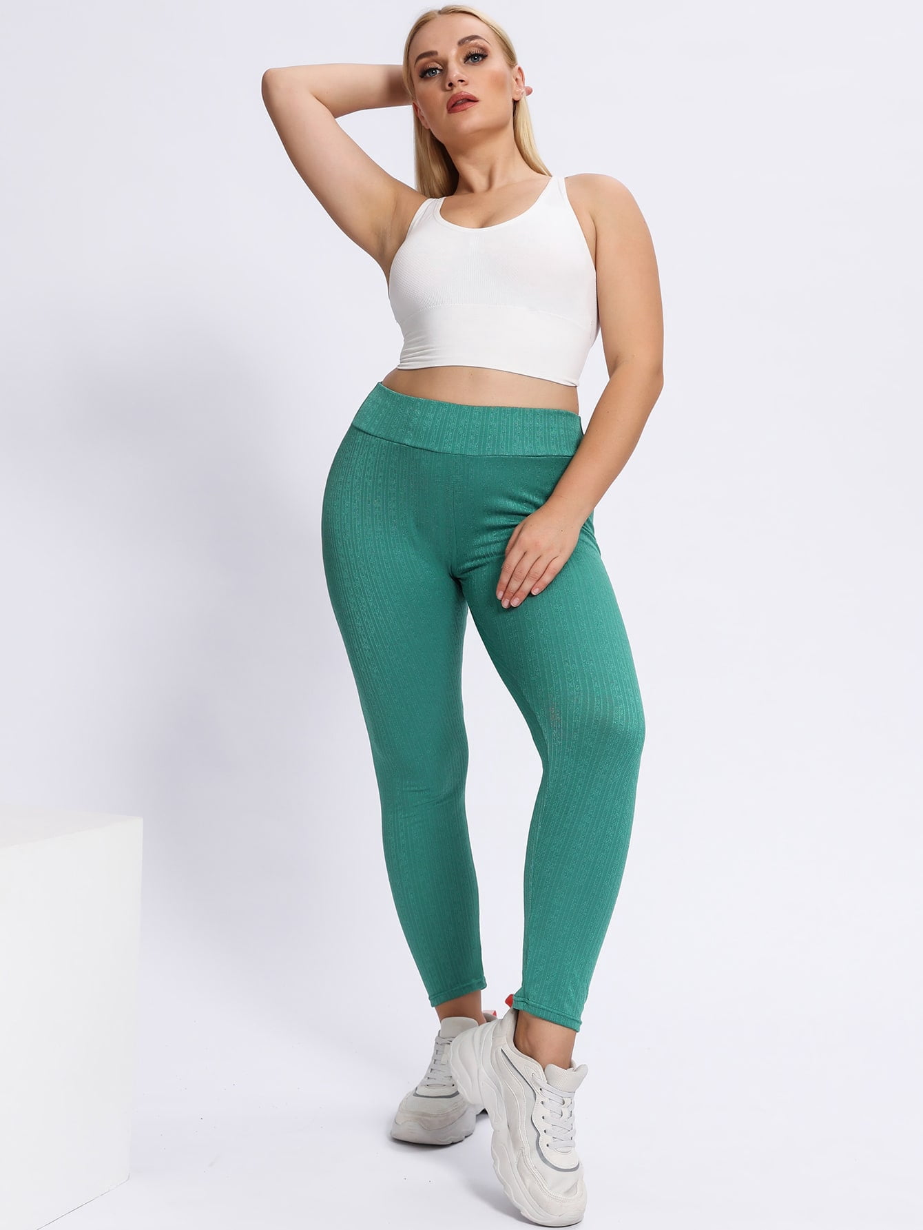 Women's Plus Size Solid Scrunch Butt 