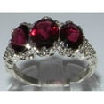 thumbnail image 2 of LBG 10k White Gold Real Genuine Garnet Womens Promise Ring - Size 9, 2 of 5