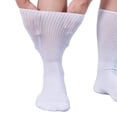 thumbnail image 5 of Y2Y2 Extra Wide Diabetic Socks, Non-Binding Edema Non Slip Hospital Socks, Shoe Size 7-12, 2 Pairs Black, 5 of 8