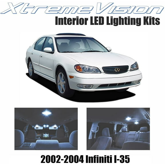 XtremeVision Interior LED for Infiniti I-35 2002-2004 5 Pieces Cool White Interior LED Kit   Installation Tool