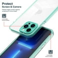 thumbnail image 3 of iPhone 15 Pro Case 2023,Decase Clear Anti-Scratch Phone Cover With Camera Screen Protector Anti-Yellow Shockproof Transparent Slim Lightweight Case,for Apple iPhone 15 Pro 6.1 Inch - Green, 3 of 6