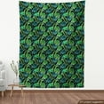 thumbnail image 4 of Ambesonne Hawaiian Fabric by the Yard Upholstery, Monstera Fern Leaves Art, 3 Yards, Green Dark Teal Black, 4 of 5