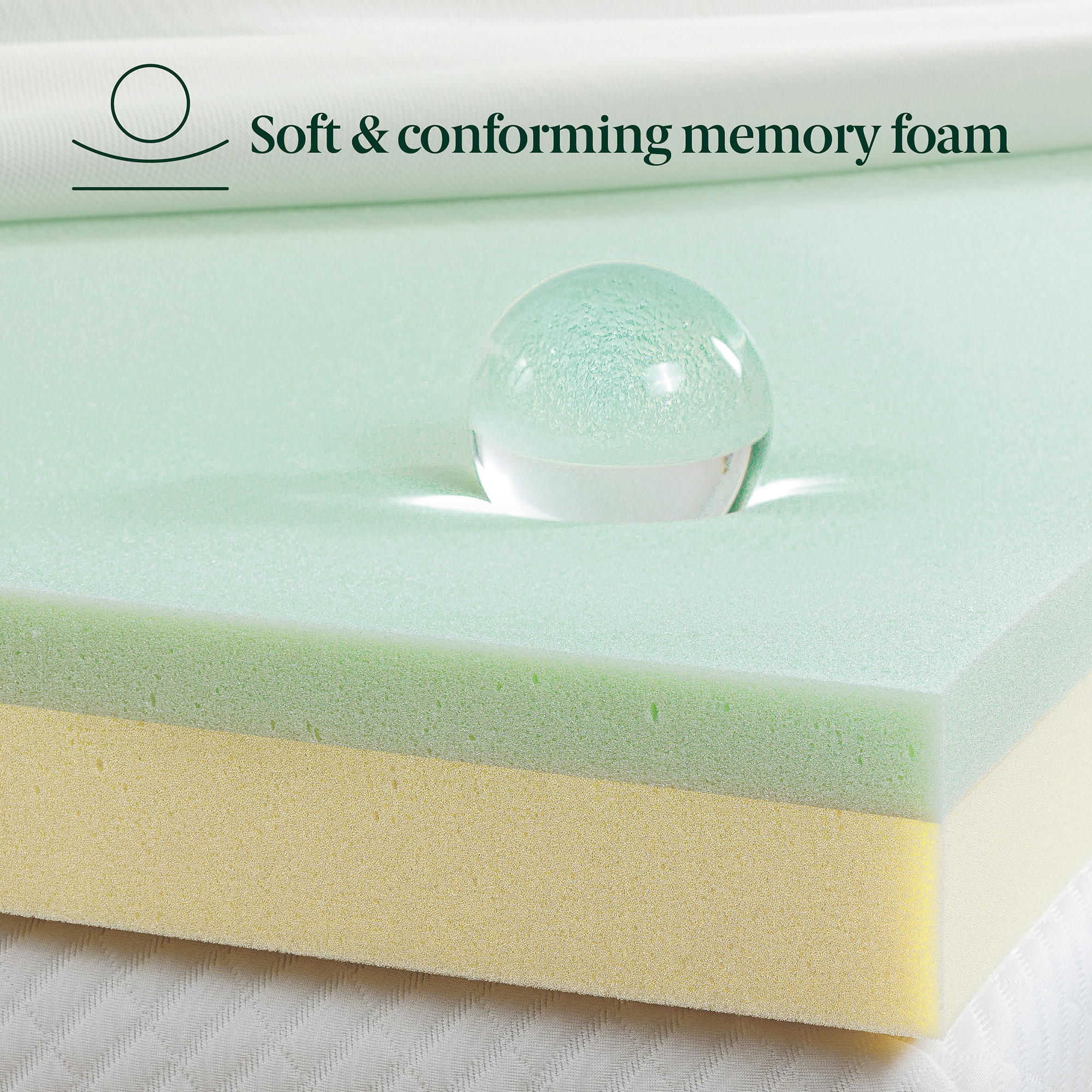 Zinus Spa Sensations 4-Inch Memory Foam Mattress Topper, Queen photo 4