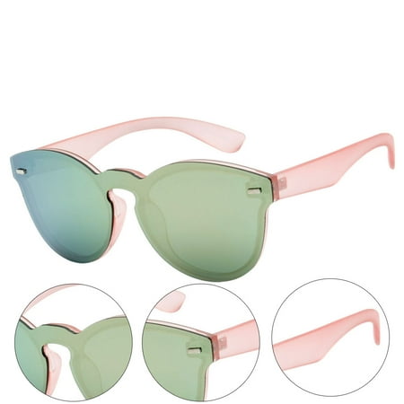 MLC Eyewear High Fashion Horn Rimmed Frameless Sunglasses Model:1