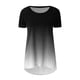 thumbnail image 3 of ICHUANYI Clearance Women's Summer Printed Round-Neck Loose Short Pullover Sleeve Tops Blouse(Black, XL) ICHUANYI WER2023080915715, 3 of 4