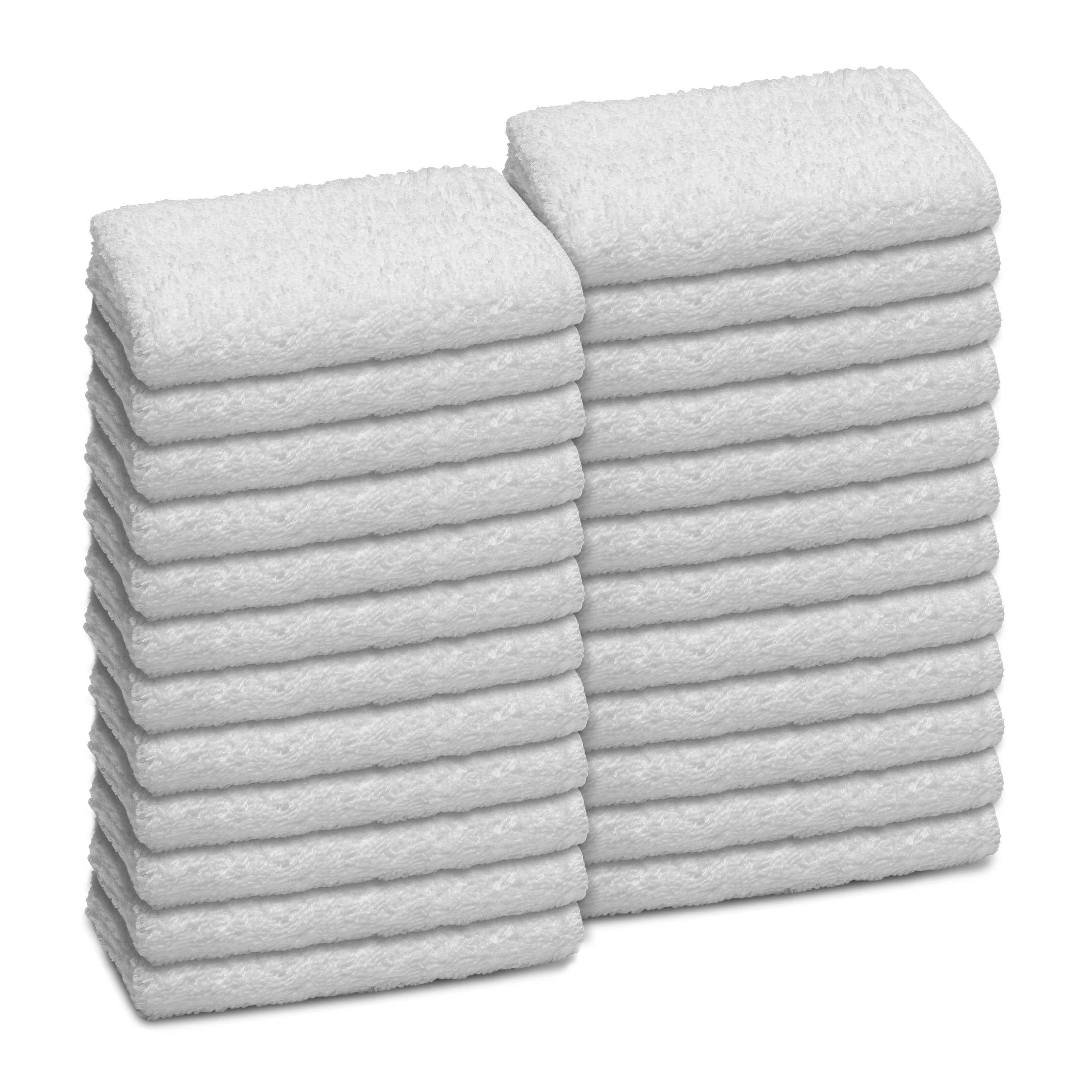 Martex Commercial Basic White 24 Wash Cloth Pack