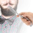 thumbnail image 2 of 1 peine para barba de acero inoxidable, peine plegable antiestático para hombres, quita la barba, cuida la barba, regalo perfecto para hombres., 2 of 5