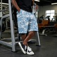 thumbnail image 5 of Cargo Shorts for Men Drawstring Elastic Waist Camouflage Shorts Summer Loose Causal Shorts with Multi-Pockets, L, 5 of 6
