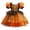 D Orange, variant on Auroural Girls Tulle Princess Dress Girls Halloween Witch Pumpkin Dress Puff Sleeve Bow Waist Princess for Party