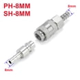 thumbnail image 5 of 1Set European EU Type Pneumatic Fitting Connector Quick Coupler For Air Compressor Hose Barb Nozzle SH PH 6MM 8MM 10MM, 5 of 5