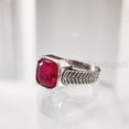 thumbnail image 3 of Natural Ruby Ring, Ruby Mens Heavy Ring, July Birthstone, Oxidized, 925 Sterling Silver, Signet Ring, Christmas, Thanksgiving, Handmade, Statement Jewelry, Mens Ring Ruby Jewelry, 3 of 8