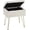 White-with Storage, variant on Vanity Stool Chair with Storage, Faux Fur Stools for Vanity Makeup, Foot Stool Ottoman with 4 Metal Legs, Small Vanity Bench Seat Chairs for Living Room Bedroom