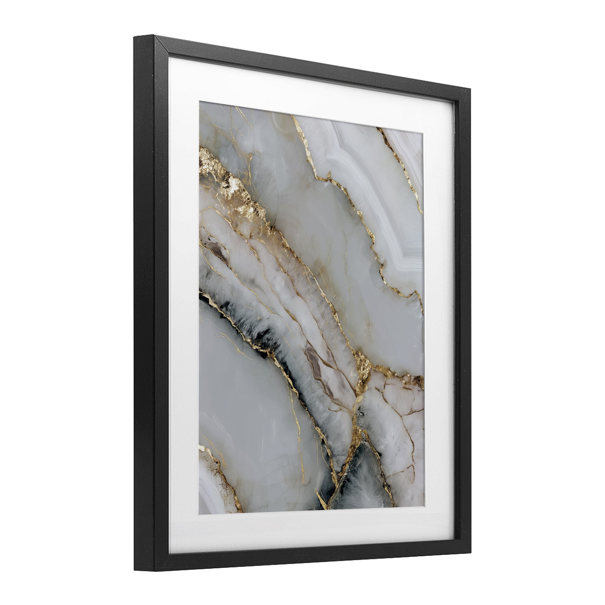 Stupell Industries Glinting Abyss Geode Black Framed Print Under Glass, design by Svetlana Aleynikova