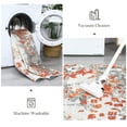 thumbnail image 2 of Washable Area Rug 5x7ft – Boho Abstract Modern Low Pile Non-Slip Carpet, Colorful Orange Gray Watercolor, Stain-Resistant Soft Rug for Living Room Bedroom, 2 of 8