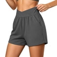 thumbnail image 7 of SwiftWear Women's Cross High Waisted Workout Shorts with Pockets Tummy Control Athletic Shorts for Running Yoga Gym Fitness, 7 of 7