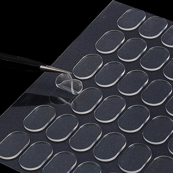 2sets Double-Sided Adhesive Acrylic Sticker Anti Slip Sticky Dots Oval 113x89x1mm 5pcs/set.