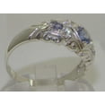 thumbnail image 3 of LBG 925 Sterling Silver Cubic Zirconia and Natural Tanzanite Womens Promise Ring - Size 6.5, 3 of 6