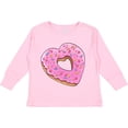 thumbnail image 3 of Inktastic Heart Shaped Donut with Pink Icing and Sprinkles Boys or Girls Long Sleeve Toddler T-Shirt, 3 of 5