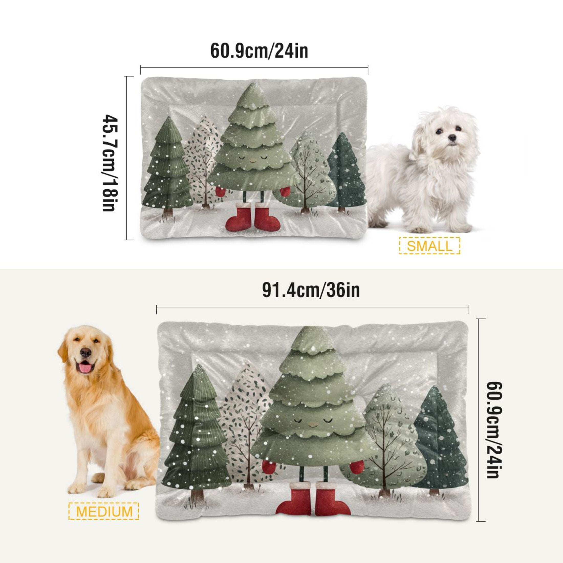 Cozy Mat Pet Bed Indoor Outdoor Warm Soft For Cat Dog Puppy(S/M) Wearing Red Shoes