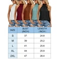 thumbnail image 2 of LAVA Women's Sleeveless Tie Halter Neck Summer Tops Casual Tank Top Blouse Shirts (Brown, S), 2 of 7