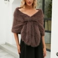 thumbnail image 2 of TRUBKH Sheer Shawl Shawls and Wraps Sheer Scarf Crochet Poncho Triangle Shawl Rebozo Para Mujer Women Scarves Khaki One Size, 2 of 9