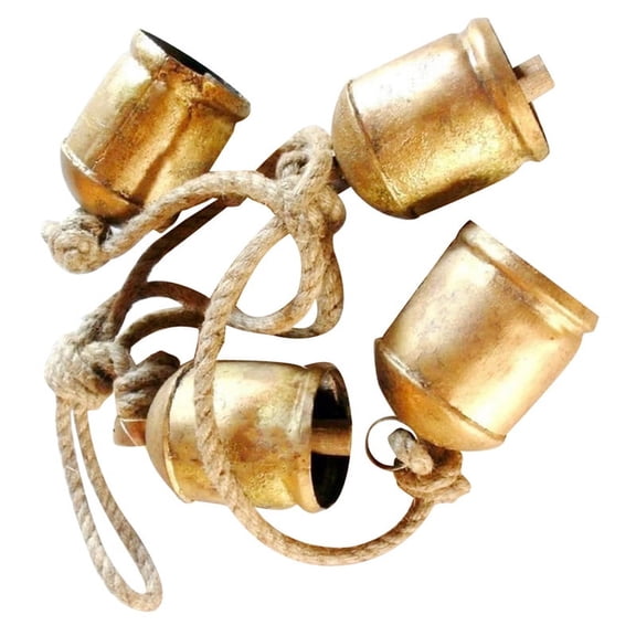 Brass Cow Shabby Chic Rustic Style Simple Metal Hanging Giant Cow Bell Decorations