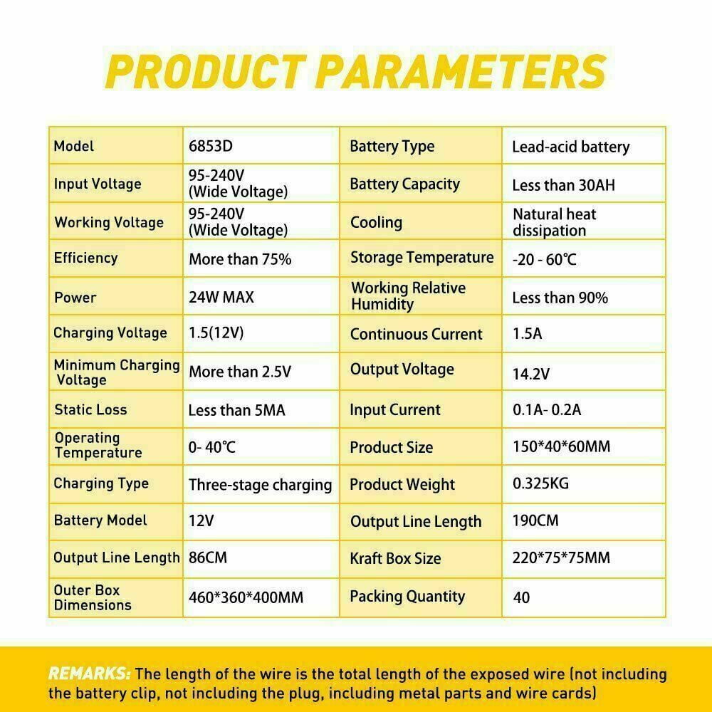 Smart Battery Charger and Maintainer 12V, 1.5A Fully Automatic, 4-Stage Trickle Charger for Car, Marine, Lawn Mower & Lead-Acid Batteries (AGM, GEL)
