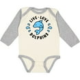 thumbnail image 3 of Inktastic Live Love Dolphins Boys or Girls Long Sleeve Baby Bodysuit, 3 of 5