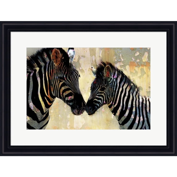 Great Art Now Zebra Love by Kimberly Allen, Framed Wall Art, 25.25W x 19.25H