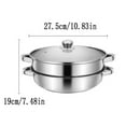 thumbnail image 3 of Steamer Cooking Steam Vegetable Kitchen Stainless Steel Pot Metal Face Steamer, 3 of 9