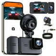 thumbnail image 1 of RYRDWP Dash Cam WiFi 1080P FHD Car Driving Recorder 2-inch IPS Screen Three Lens Car Camera 170 Wide Angle/Motion Tracking/Reverse Image/G Sensor/HD Night Vision, 1 of 9