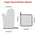 thumbnail image 4 of ZNDUO Oven Mitts and Pot Holders Sets, Abstract Gray Line Texture Pattern Non-Slip Cooking Oven Mitt, 4 of 8