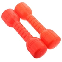 Worgeous 1 Pair Plastic Dumbbell Toy Kids Lifting Weights Toddler Workout Gear Children’s Indoor Fitness Equipment Soft Barbell Set for Training