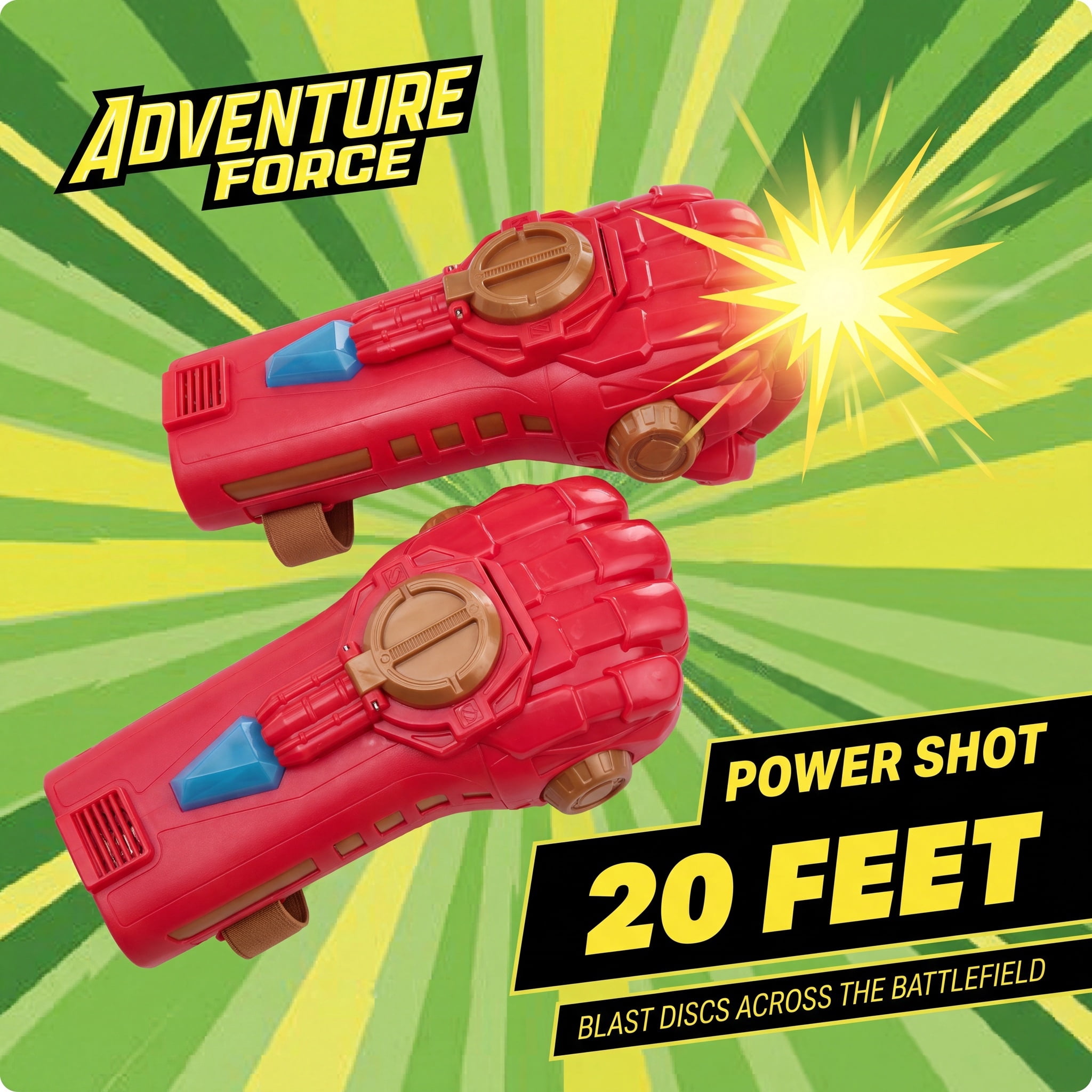 Adventure Force Gauntlet Disc Launchers, 18 Pieces