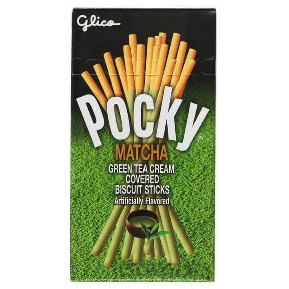 NineChef Bundle - Glico Pocky Matcha Green Tea Cream Covered Biscuit Stick Snack 2.47OZ    1 NineChef ChopStick