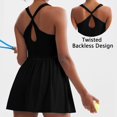 TQWQT Womens Workout Tennis Dress Built in Shorts and Bra Adjustable