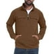 thumbnail image 2 of pstuiky camisetas de manga larga para hombre, Sudadera con cuello alto, manga larga, media cremallera y múltiples bolsillos para hombre, color liso camisetas de hombre l, 2 of 5