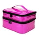 thumbnail image 2 of Organizador de esmaltes de uñas grande con capacidad para 30 frascos. Estuche portátil para cosméticos. Rosa roja, 2 of 3
