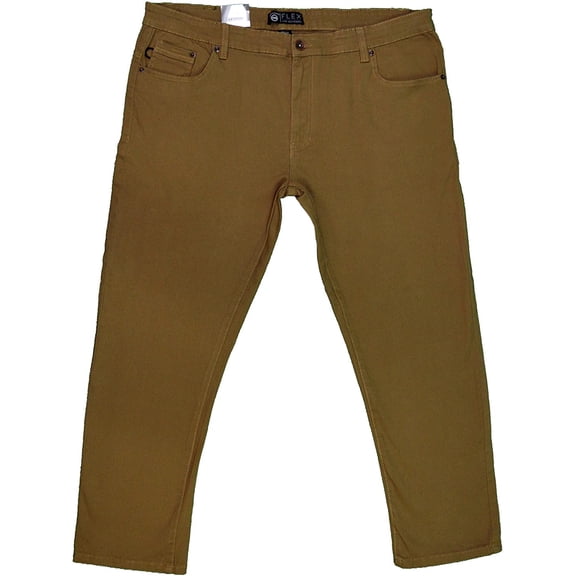 Southpole Mens Premium Flex Performance Jean Pants, Skinny Fit (Tobacco Khaki, 42 x 30)