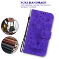 thumbnail image 5 of Decase for Motorola MOTO G Stylus 5G (2022) 6.8 inch Wallet case,Magnetic PU Leather Case Sun Flower Pattern Embossed Purse Kickstand Flip Cover With Card Holders Wrist Strap, Purple, 5 of 7