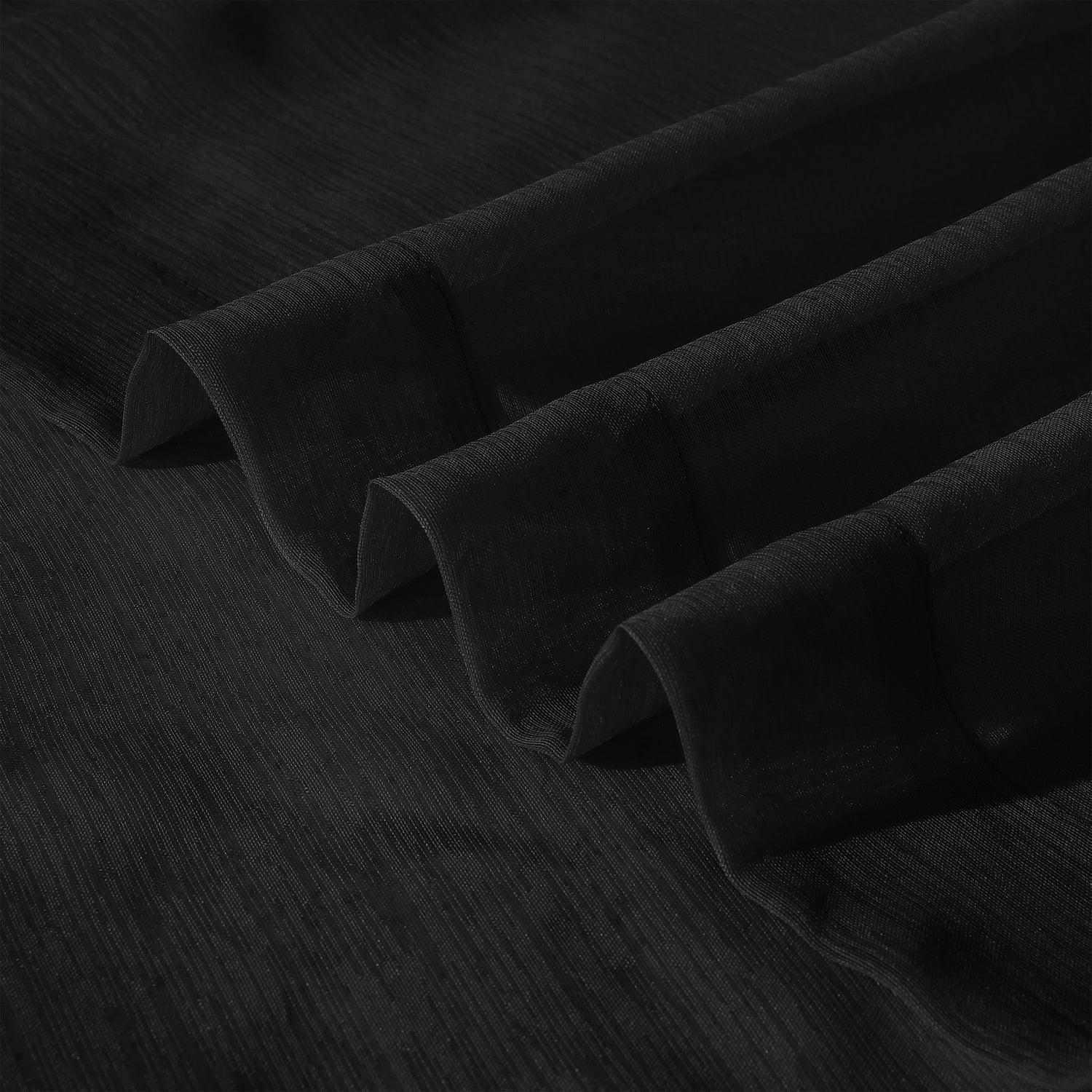 Dainty Home Malibu Textured Semi-Sheer Linen Look Grommet Top Curtain Set Of 4, 54" x 84" each (Covers Two Windows)