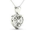 thumbnail image 4 of aaXia 10K White Gold Diamond Accent Heart-Shaped Cluster Pendant Necklace, 4 of 5