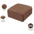 thumbnail image 2 of Meridian Furniture Arc Cognac Vegan Leather Ottoman, 2 of 7
