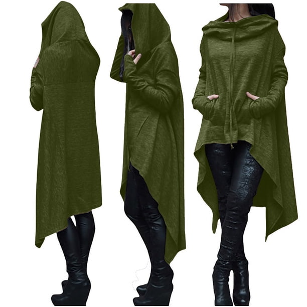 Puntoco Mujeres Casual Manga Larga Señoras Sudaderas con Capucha Tops Sólidos Puntoco Puntoco-6282