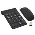 thumbnail image 1 of 18 Keys Numeric Keyboard Wireless Keyboard w/ Mouse for Laptop Desktop Black, 1 of 8