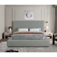 thumbnail image 6 of Meridian Furniture Devin Grey Linen Textured Fabric Queen Bed, 6 of 7