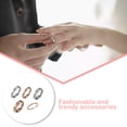 thumbnail image 2 of Stainless Steel Ring Personalized Sparkling Rings Jewelry Personalized Decoration Simple Design Gift Dressing Up Accessory for Wedding Party Daily Working Silver 4MM, 2 of 9