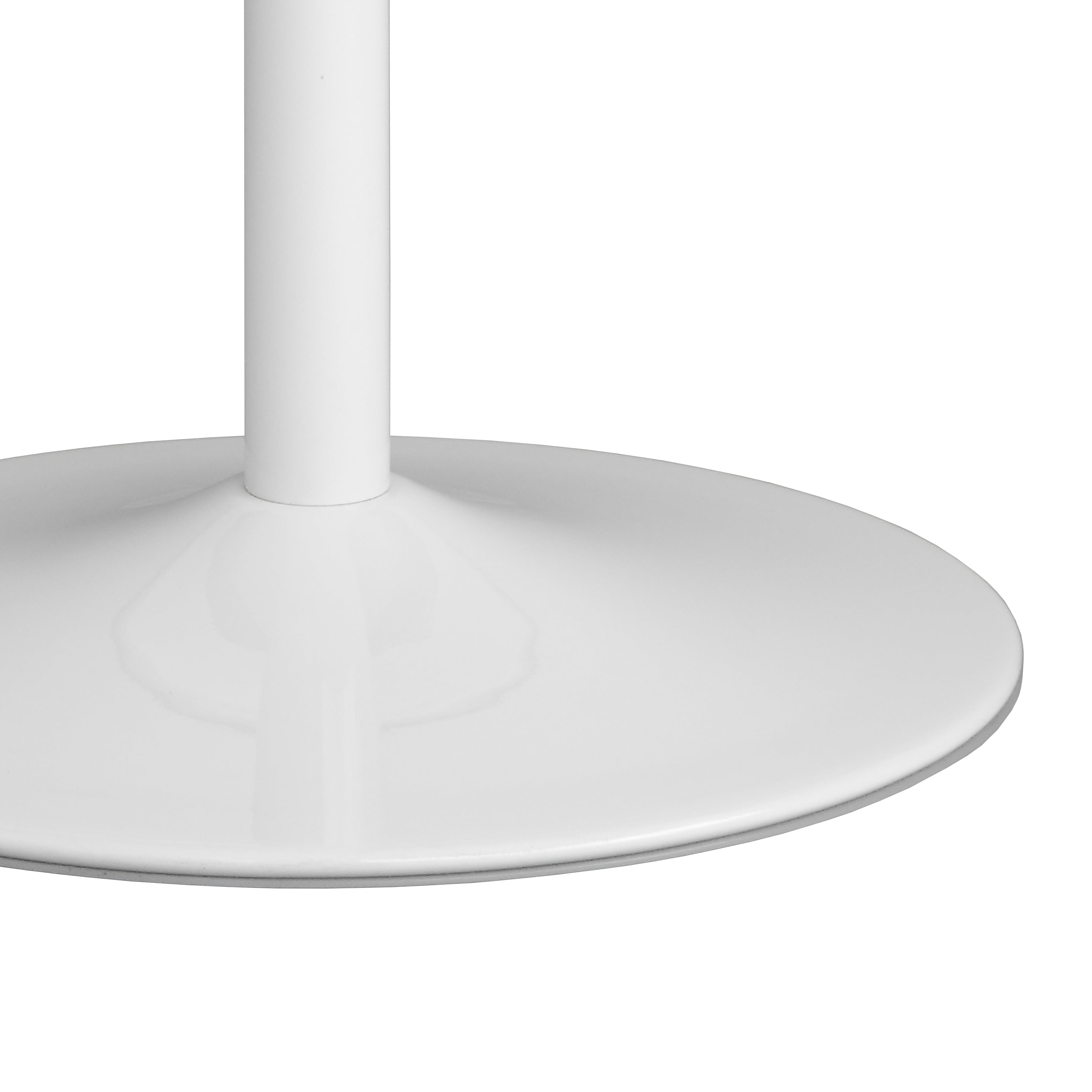 TMS Eldon Round Indoor Metal Pedestal Dining Table, White